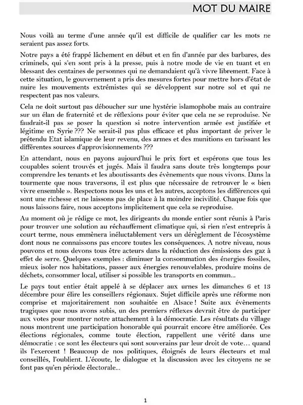Bulletin municipale Boesenbisen 2015