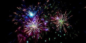 feux d'artifice de nuit